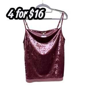 Kori America Rose Velour Cowl Neck Tank Top Sz S NWT 4/$16